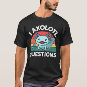 Camiseta I Axolotl cuestiona a los niños Blue Salamander Sq