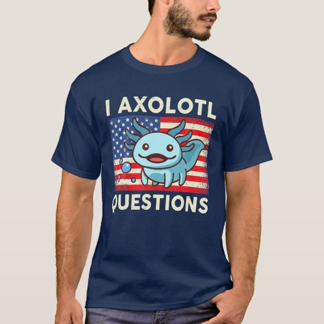 Camiseta I Axolotl cuestiona a los niños Salamander America (Anverso)