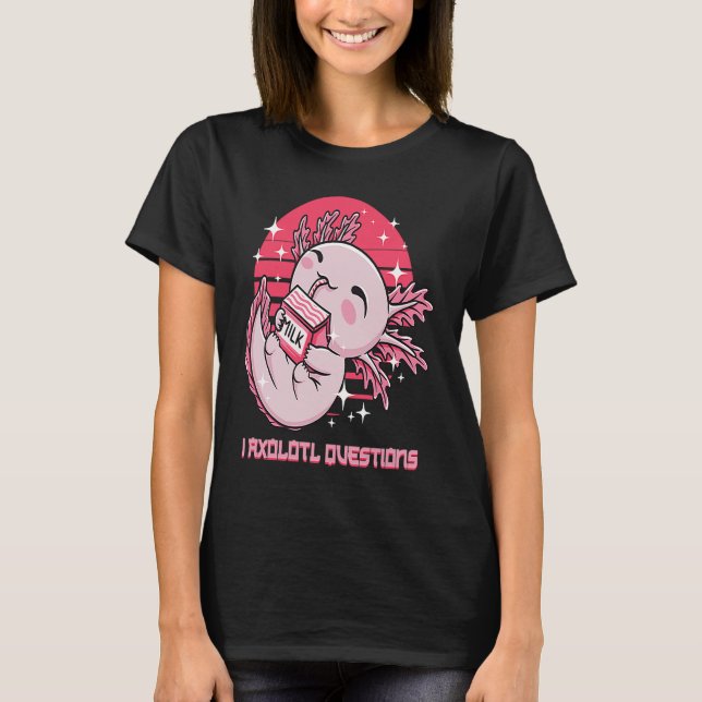 Camiseta I Axolotl cuestiona Salamander Memes Anfibios Tr (Anverso)