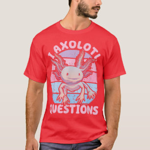 Camiseta i axolotl pregunta Niños jóvenes adultos retro div