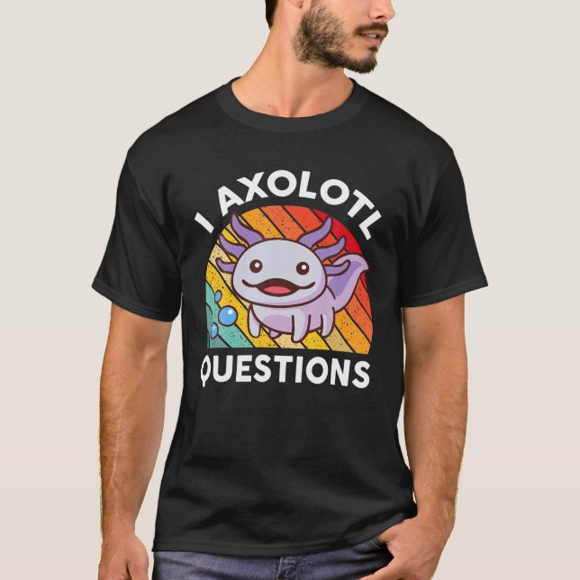 Camiseta I Axolotl Preguntas S Niños Axolotl Costume Cute A (Anverso)