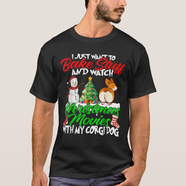 Camiseta I Bake Stuff And Watch Christmas Movies With My Co (Anverso)