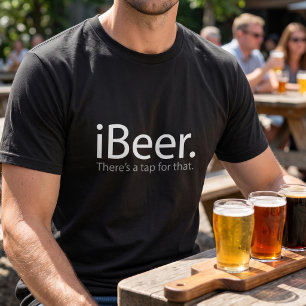 Camiseta i Beer - Parodia Divertida de Tecnología - Humor p