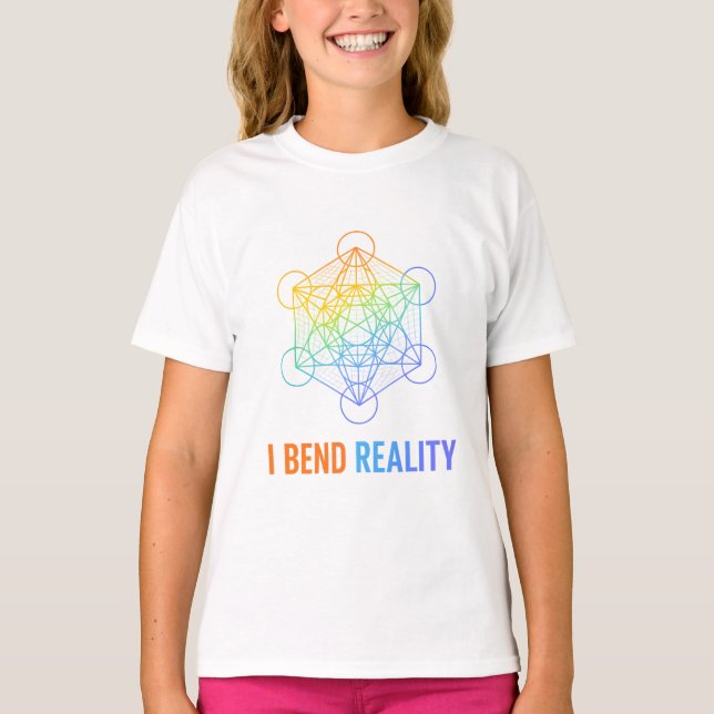 Camiseta I Bend Reality – Sacred Geometry Energy Design (Anverso)
