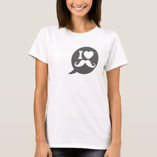 Camiseta I bigote del corazón (Anverso)