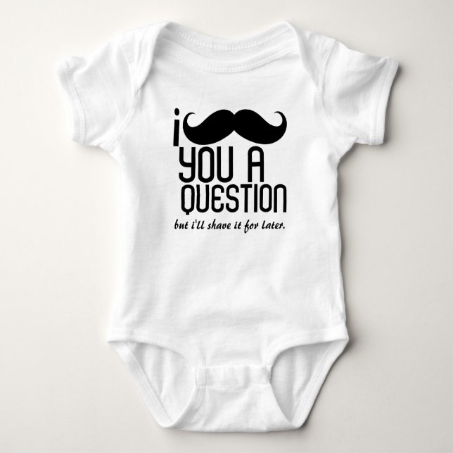 Camiseta I bigote usted señoras de una pregunta 3/4 raglán (Anverso)