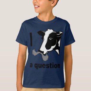 Camiseta I bigote usted una pregunta - humor de la vaca