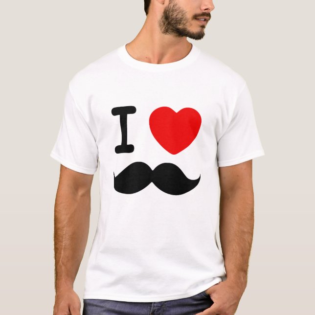 Camiseta I bigotes del corazón (Anverso)