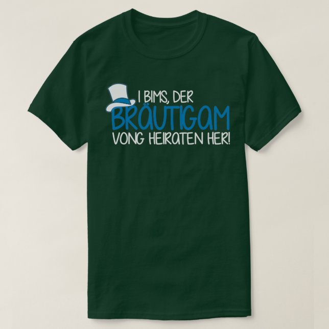 Camiseta I bims the groom bachelor party hen party JGA (Diseño del anverso)
