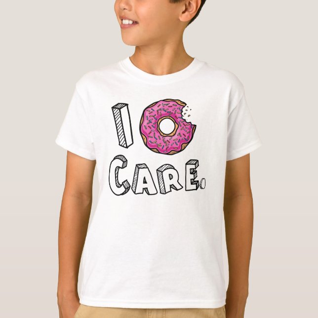 Camiseta I buñuelo rosado mordido cuidado del buñuelo (Anverso)