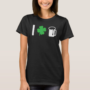 Camiseta I C Beer Love Irish Drinking Shamrock St Patrick's