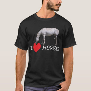 Camiseta I caballos del corazón (amor) - caballo blanco