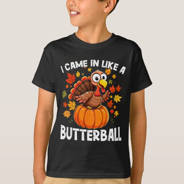 Camiseta I Came In Like A Butterball Funny Harvest Day Men  (Anverso)