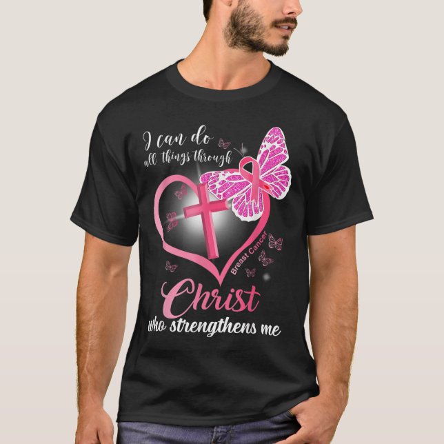 Camiseta I Can Do All Things Christ Who Strengthens Breast  (Anverso)