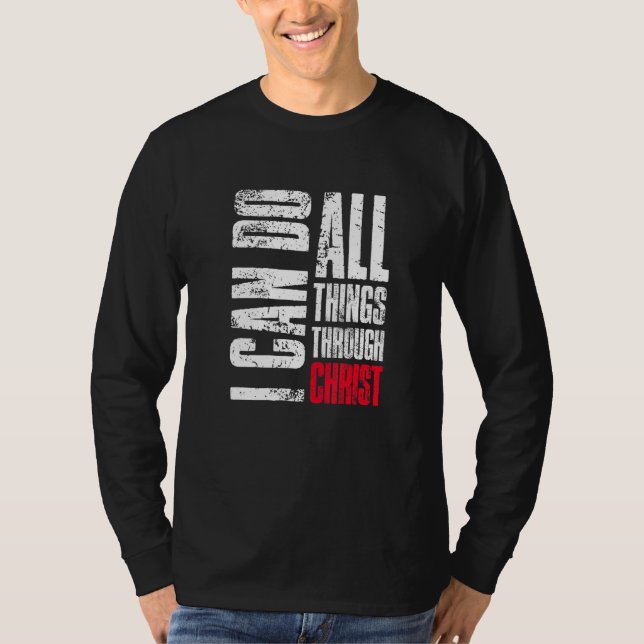 Camiseta I Can Do All Things Through Christ Christian  Fait (Anverso)