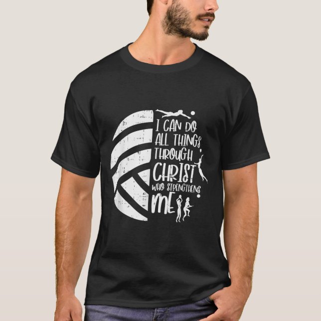Camiseta I Can Do Things Through Christ Volleyball Christia (Anverso)