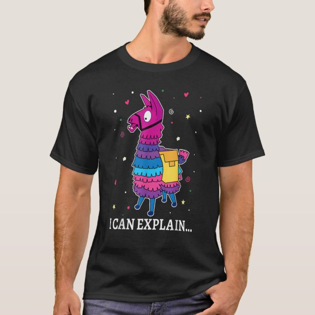 Camiseta I Can Explain Llama   Alpaca Costume  Llamas   (Anverso)