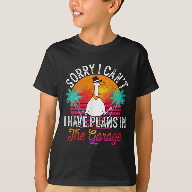 Camiseta I Cant I Have Plans In The Garage Fathers Day Car  (Anverso)