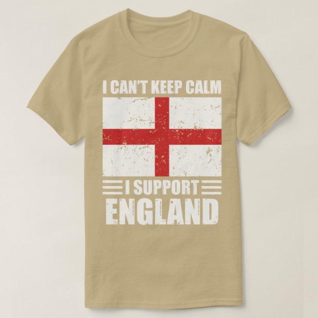 Camiseta I cant keep calm I support england Football World  (Diseño del anverso)