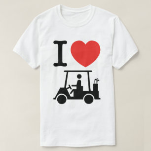 Camiseta I carro de golf del corazón (amor)