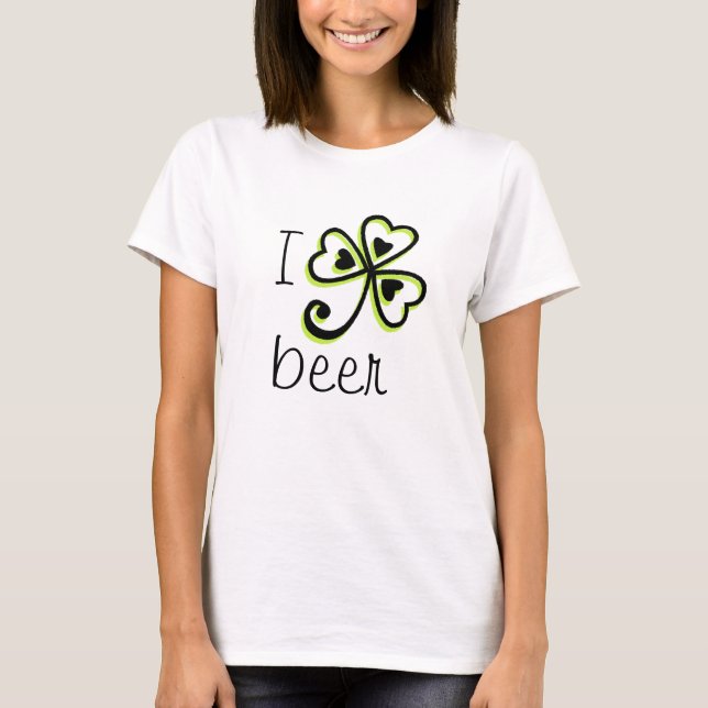 Camiseta I cerveza del corazón (Anverso)