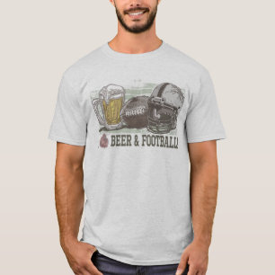 Camiseta I cerveza y fútbol del corazón