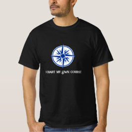 Camiseta "I Chart My Own Course" - Compass Black