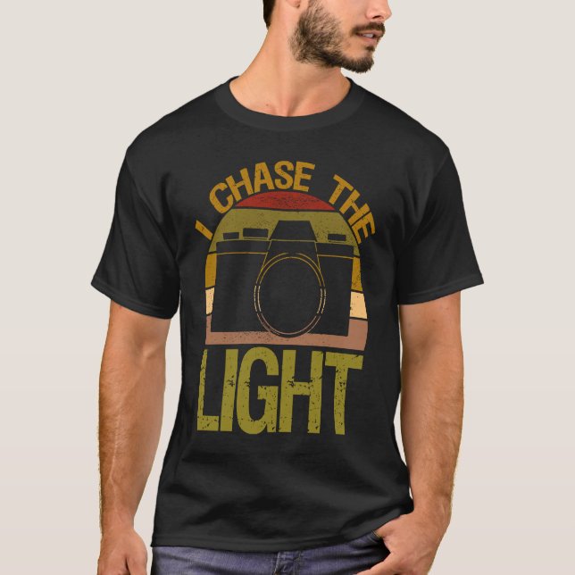 Camiseta I Chase The Light Camera Aperture Focal Length (Anverso)