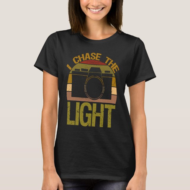 Camiseta I Chase The Light Camera Aperture Focal Length (Anverso)