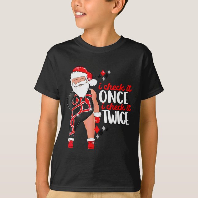 Camiseta I Check It Once Then I Check It Twice Santa 1989 C (Anverso)