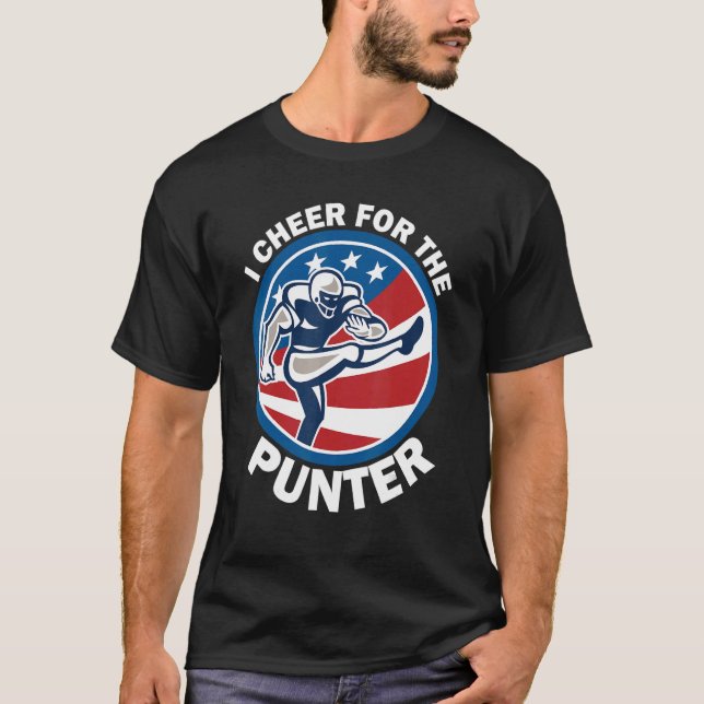 Camiseta I cheer For The Punter  Saying Football Punter (Anverso)