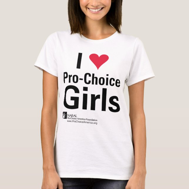 Camiseta I chicas proabortistas del corazón (Anverso)