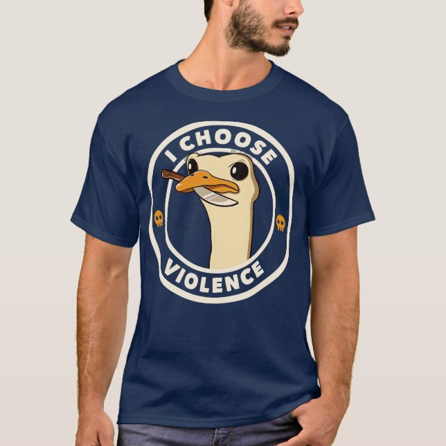 Camiseta I Choose Violence Funny Emu by Tobe Fonseca (Anverso)