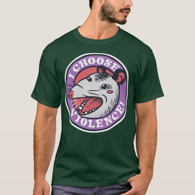 Camiseta I Choose Violence Skunk Opossum by Tobe Fonseca (Anverso)