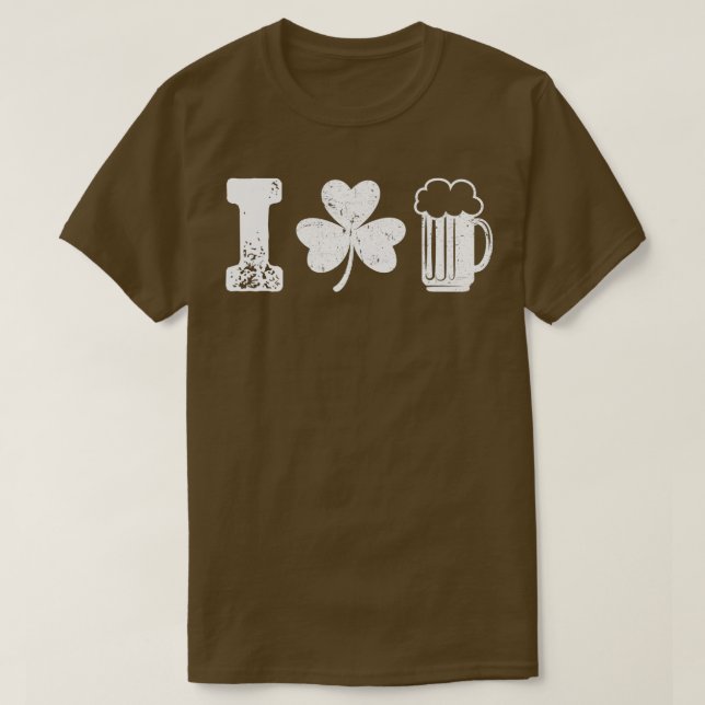 Camiseta I Clover Beer Love St Patricks Day Irish Bebe (Diseño del anverso)