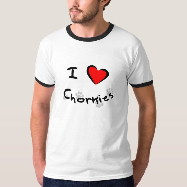 Camiseta I corazón - amor Chorkies (Anverso)