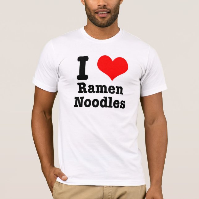 Camiseta I CORAZÓN (AMOR) fideos ramen (Anverso)