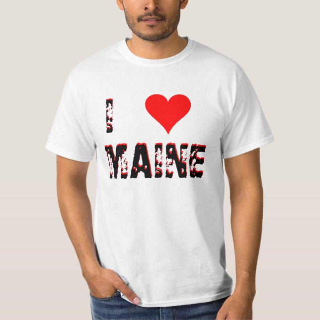 Camiseta I corazón (amor) Maine (Anverso)
