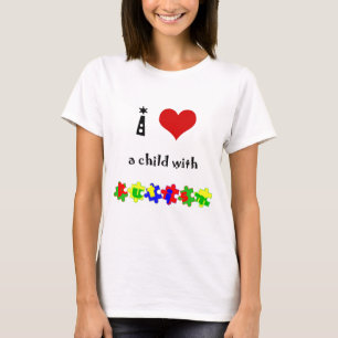 Camiseta I corazón (amor) un niño con autismo