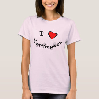 Camiseta I corazón - amor Yorkiepoos