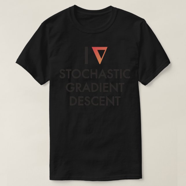 Camiseta I Corazón Gradiente estocástico Descenso Blanco (Diseño del anverso)