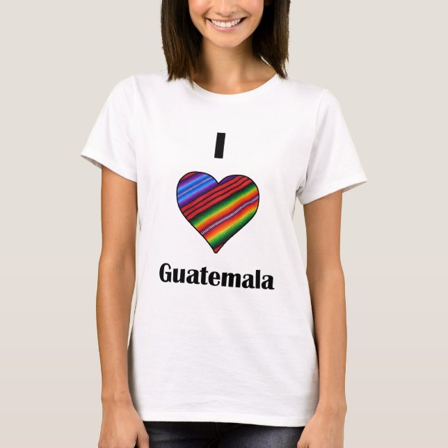 Camiseta I corazón Guatemala Tipico (Anverso)