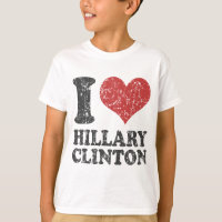 I corazón Hillary Clinton retra