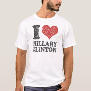 Camiseta I corazón Hillary Clinton retra
