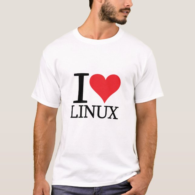 Camiseta I corazón Linux (Anverso)