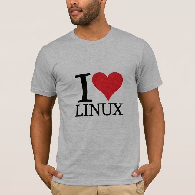 Camiseta I corazón Linux (Anverso)