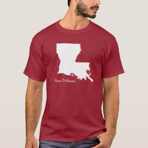 Camiseta I corazón Luisiana - ciudad adaptable
