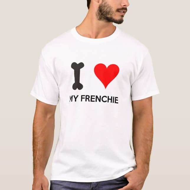 Camiseta I corazón mi Frenchie (Anverso)