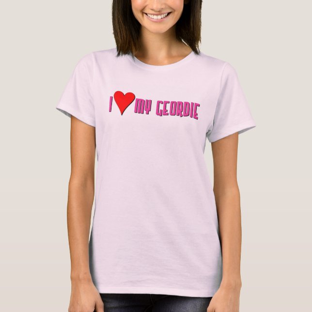 Camiseta I "corazón" mi Geordie (Anverso)
