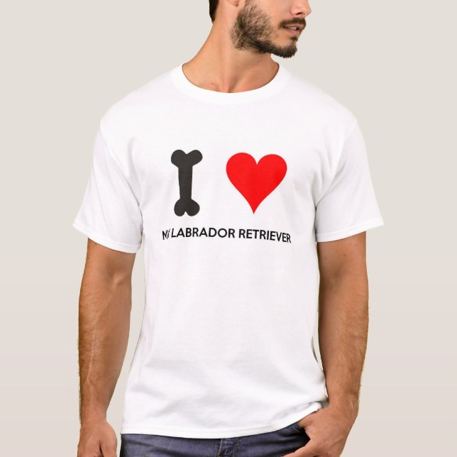 Camiseta I corazón mi labrador retriever (Anverso)